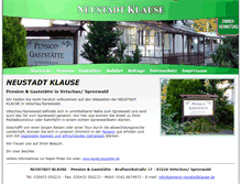 Tablet Screenshot of pension-neustadtklause.de